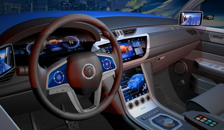 Synaptics' touchscreen tech is used in this automotive display.