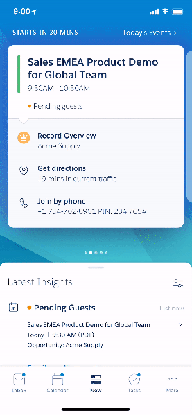 Salesforce Inbox Now