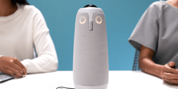 The Meeting Owl Pro is twice as loud as the original and shoots 1080p video