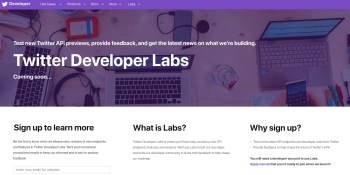 Twitter opens Developers Labs program to test new API products