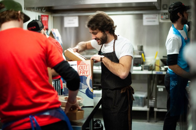 Taster CEO and founder Anton Soulier in the kitchen.