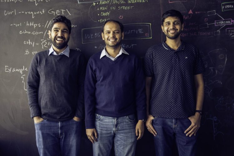 Postman cofounders (l to r): , Abinav Asthana