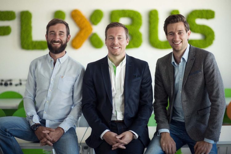 FlixBus co-founders (left to right) D.Krauss-A.Schwmmlein-J.Engert