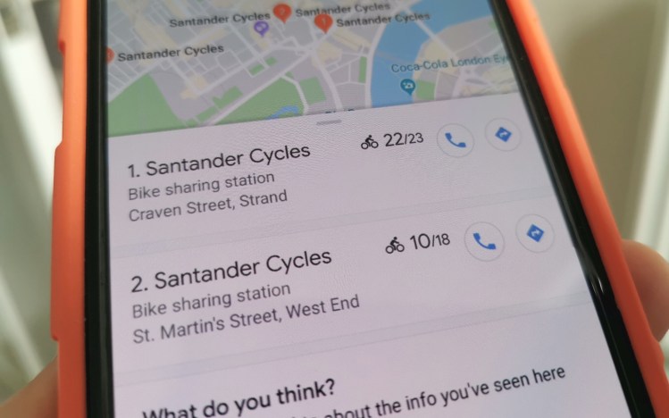 Google Maps: Bike-sharing