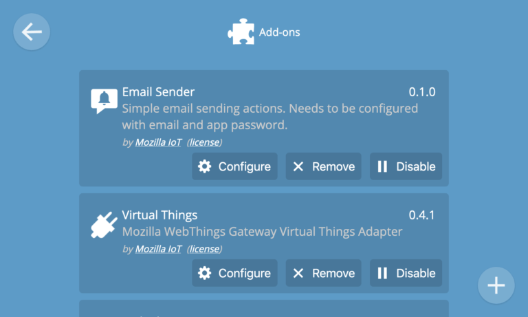 Mozilla WebThings 0.9
