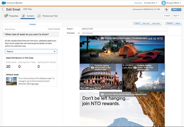 Salesforce Einstein Content Selection