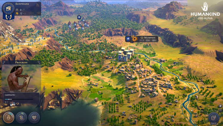 An early city in Humankind looks oddly familiar