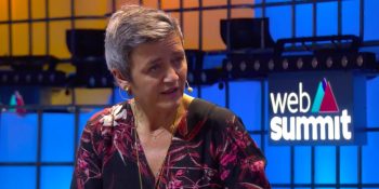 Europe’s antitrust chief doesn’t believe it’s time to break up big tech