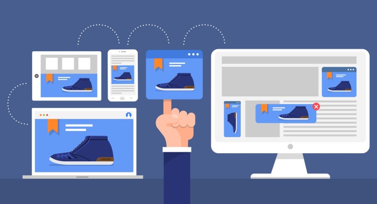 Flat design concept digital marketing retargeting or remarketing.