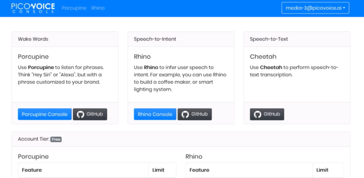 picovoice console