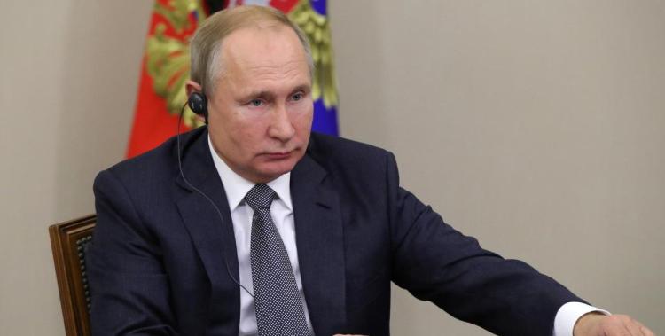 Russia's President Vladimir Putin takes part in a ceremony launching Gazprom's Power of Siberia gas pipeline to China via a video link in Sochi, Russia December 2, 2019. 