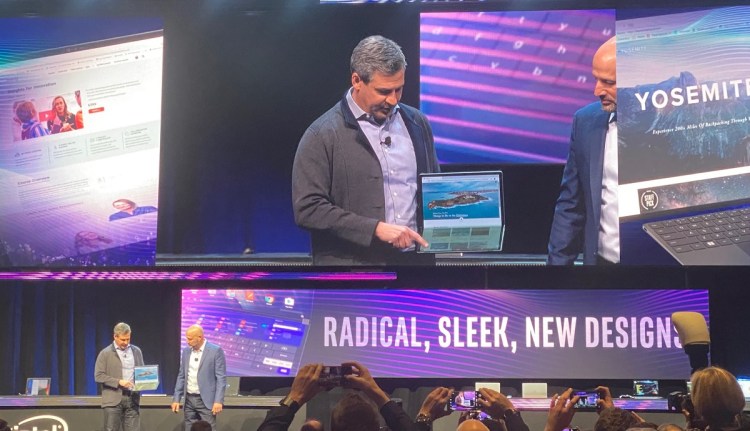 Intel shows off a foldable laptop at CES 2020.