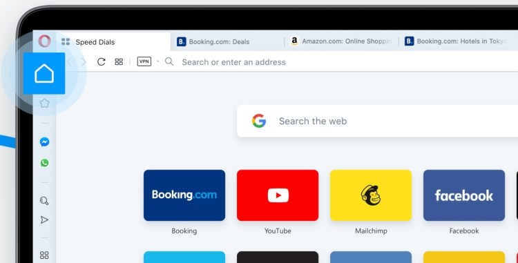 Opera tab-grouping with new "workspaces" feature