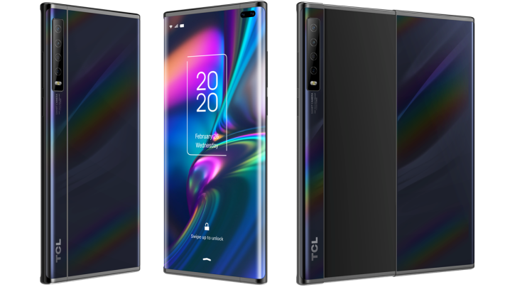 TCL's "rollable" display concept smartphone